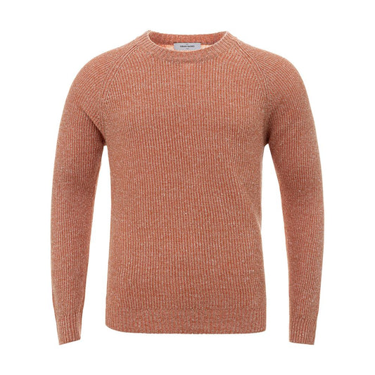 Italian Linen-Cotton Orange Sweater
