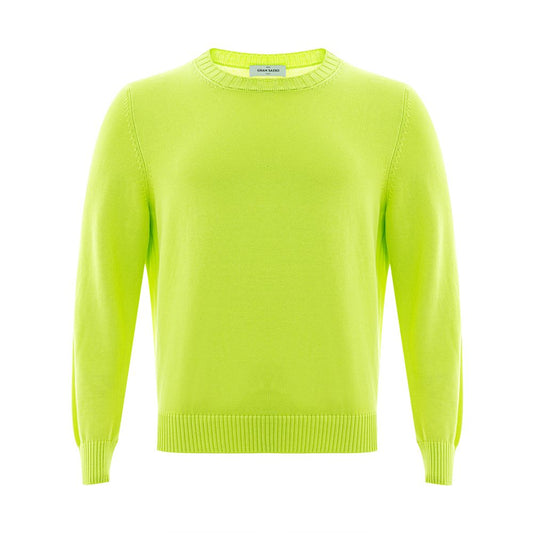 Sumptuous Cotton Italian Sweater in Vibrant Yellow