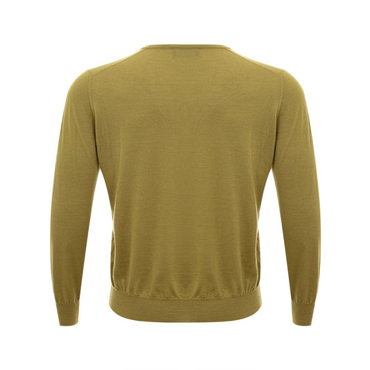 Elegant Green Cashmere Men's Sweater