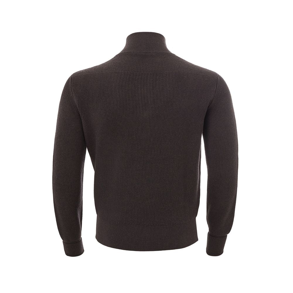Italian Woolen Opulence Sweater in Rich Brown