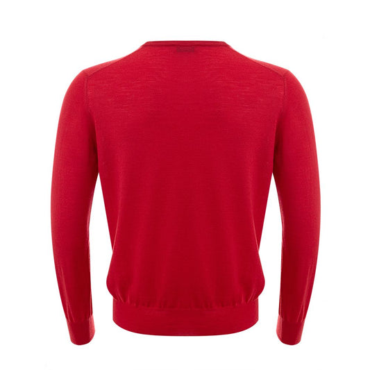 Elegant Crimson Wool Sweater