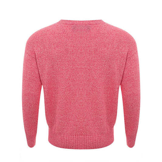 Elegant Pink Cotton Sweater for Men