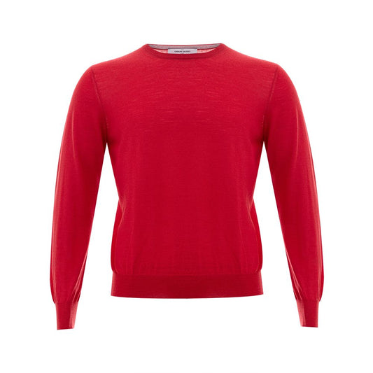 Elegant Crimson Wool Sweater