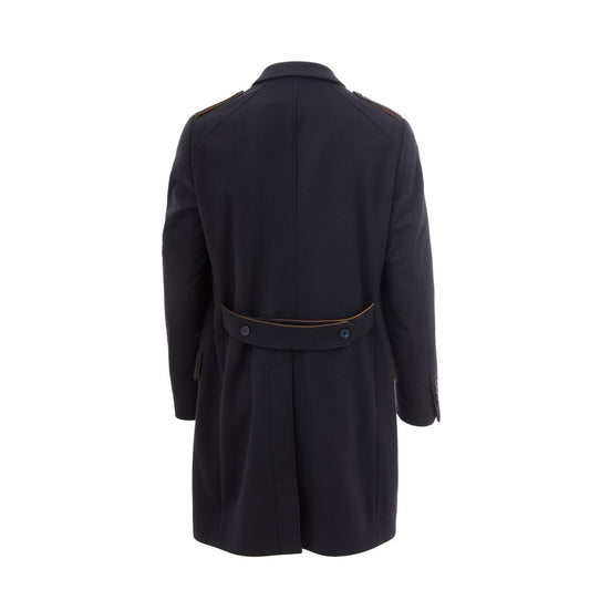 Elegant Woolen Charm - Men's Luxury Blue Jacket