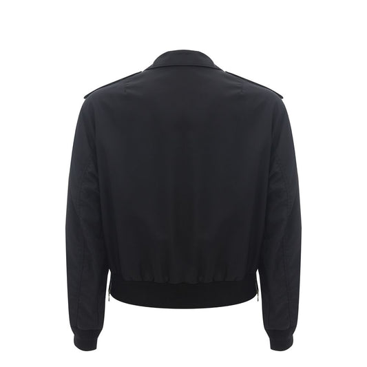 Sleek Polyamide Black Jacket for Men