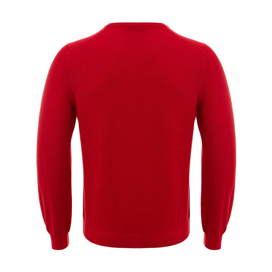 Gran Sasso Luxe Red Cotton Sweater