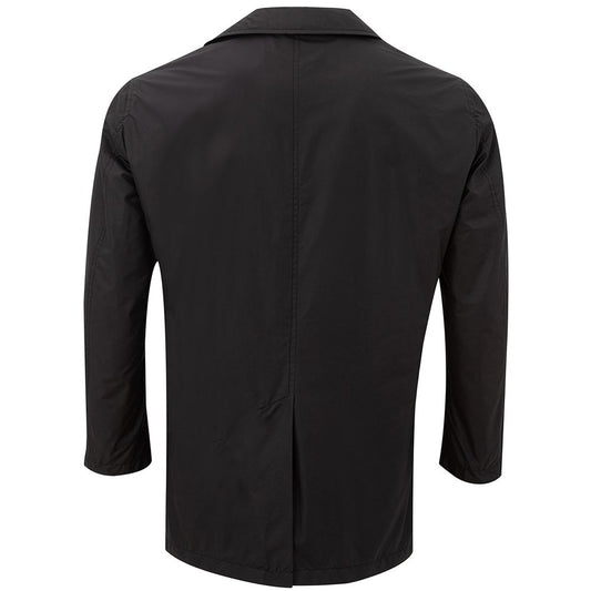 Elegant Black Polyamide Men's Jacket