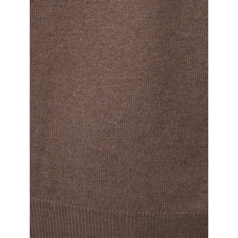 Elegant Wool Sweater in Rich Brown