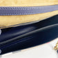 Macken Small Regency Blue House Check Leather Crossbody Bag
