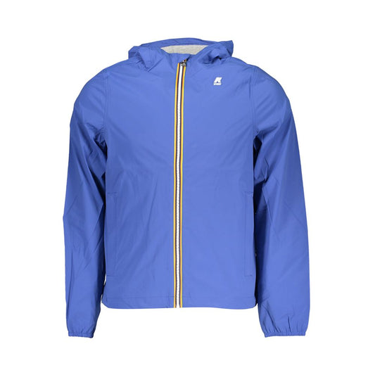 Sleek Long-Sleeve Hooded Jacket - Blue