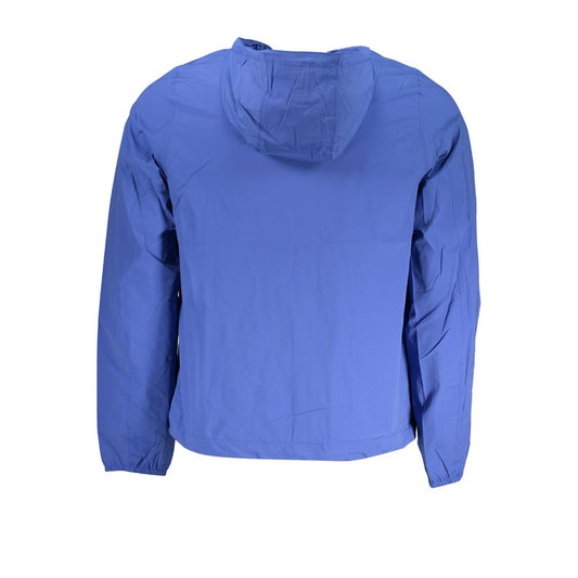 Sleek Long-Sleeve Hooded Jacket - Blue