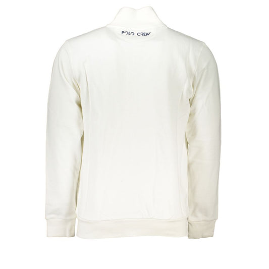 Elegant White Fleece Sweatshirt - Regular Fit