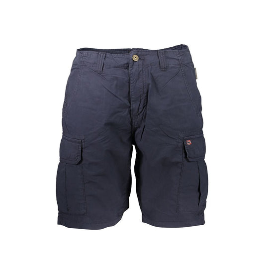 Classic Blue Cotton Bermuda Shorts