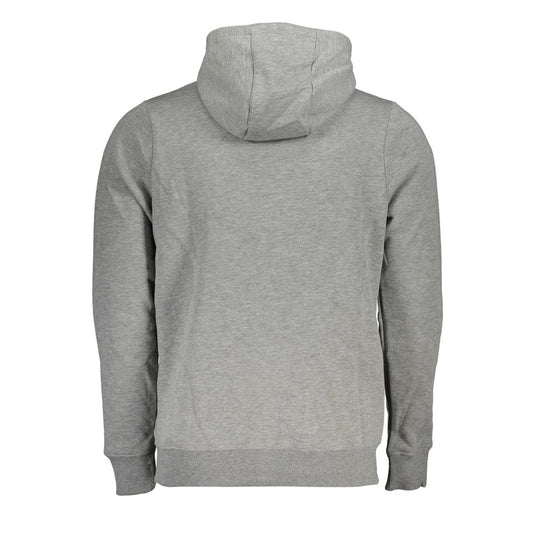 Sleek Gray Hooded Fleece Sweatshirt