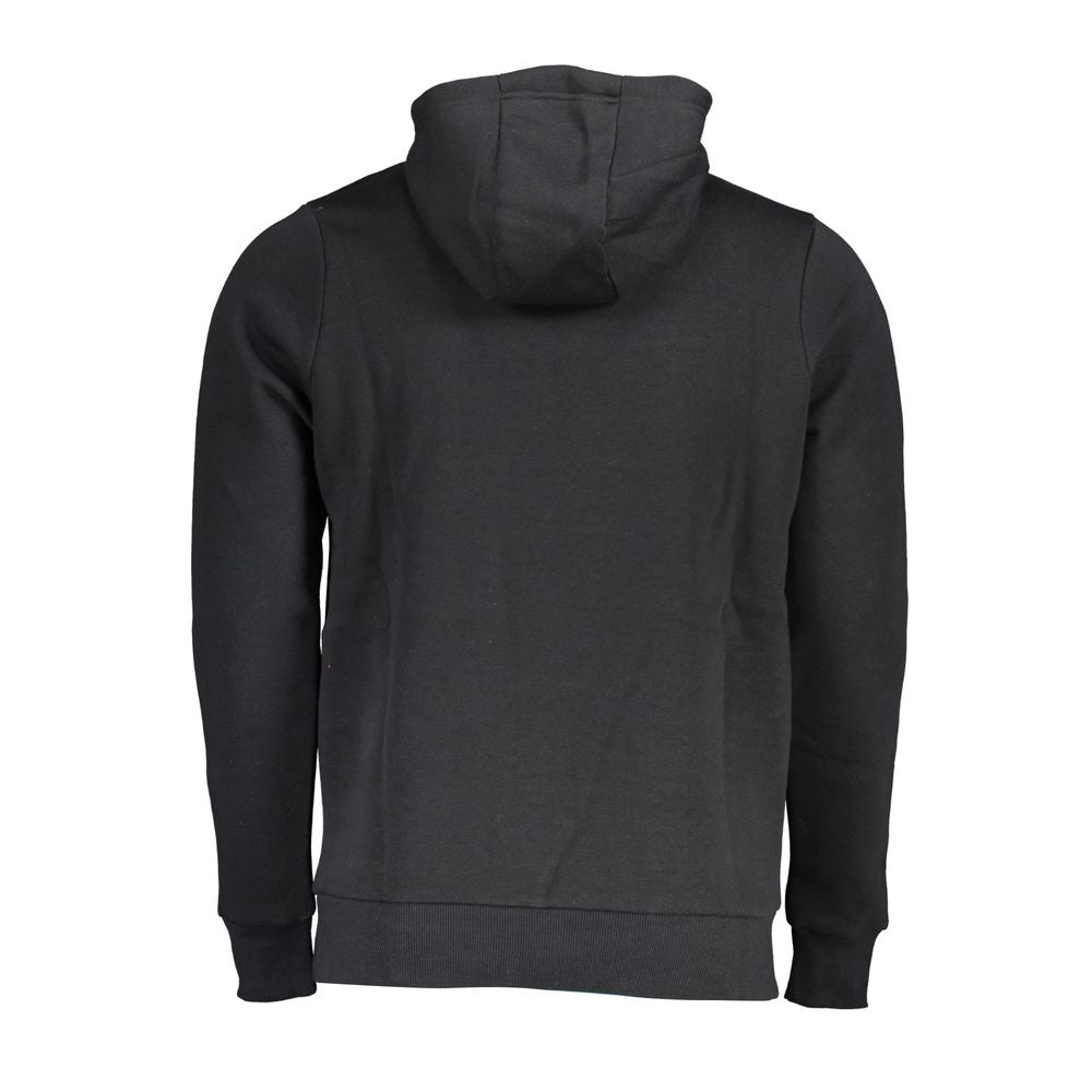 Sleek Hooded Fleece Sweatshirt in Black