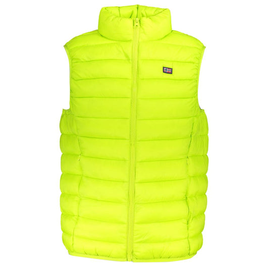 Sleek Sleeveless Green Polyamide Jacket