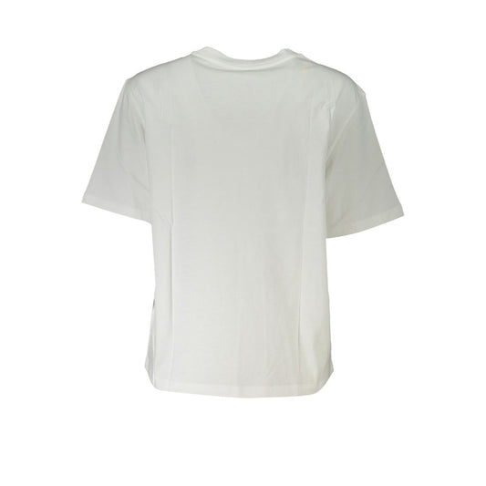 Elegant Short Sleeve Crew Neck T-Shirt with Rhinestone Detail