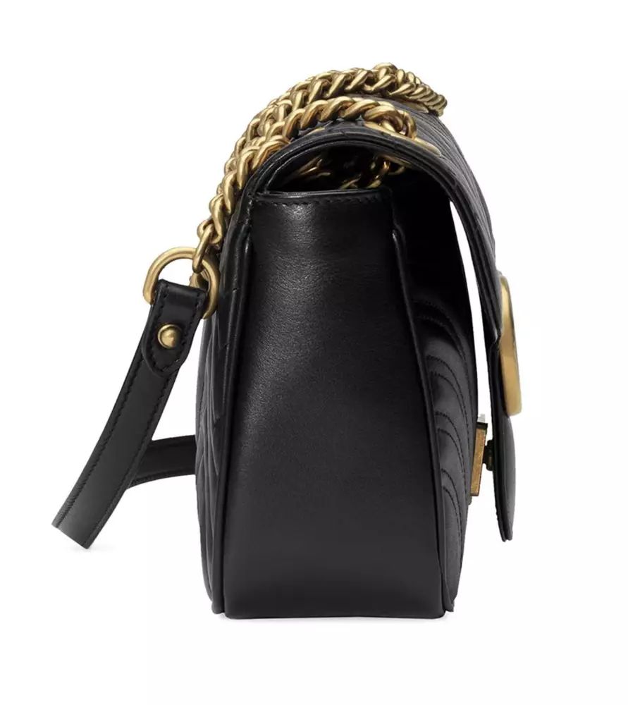 Elegant Chevron Quilted Leather Shoulder Bag