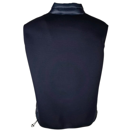 Elegant Dark Blue Nylon Quilted Vest