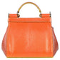 Multicolor Leather Di Crocodile Handbag