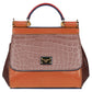 Multicolor Leather Di Crocodile Handbag