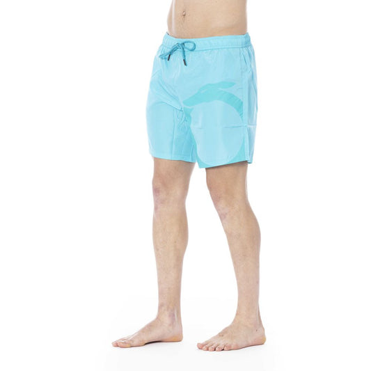 Light Blue Polyester Swimwear