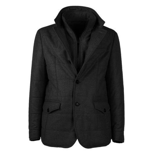 Elegant Wool-Cashmere Men's Coat
