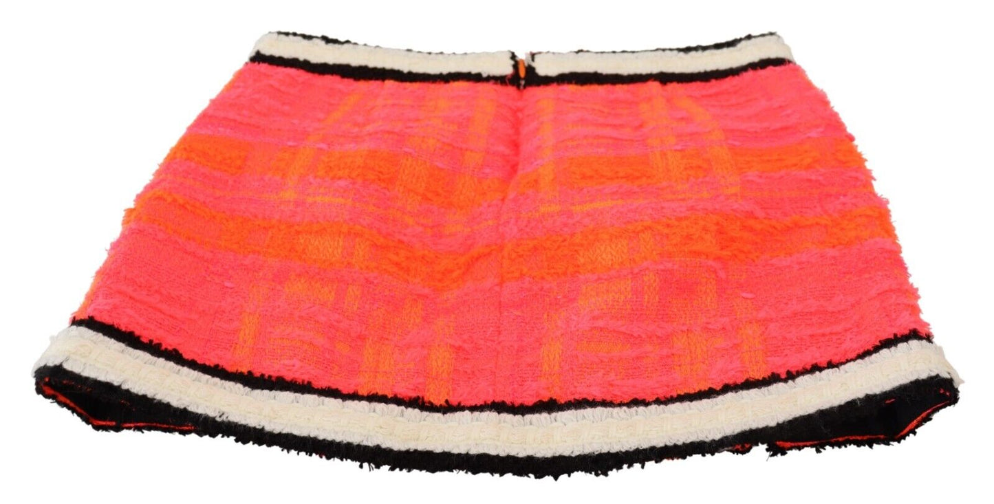 Multicolor Polyester Mid Waist A-line Mini Skirt