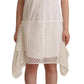 Elegant White Button-Down Cotton Dress