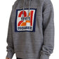 Gray Logo Print Cotton Hoodie Sweatshirt Sweater