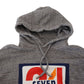 Gray Logo Print Cotton Hoodie Sweatshirt Sweater