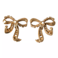 Gold Brass Pink Clear Crystal Bow Fiocchi Christmas