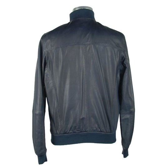Sapphire Leather Elegance Jacket
