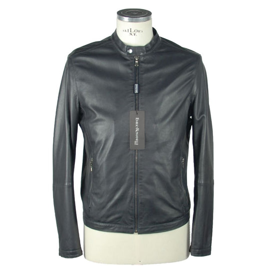 Sapphire Elegance Leather Jacket