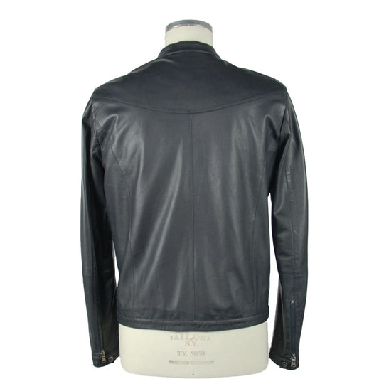 Sapphire Elegance Leather Jacket