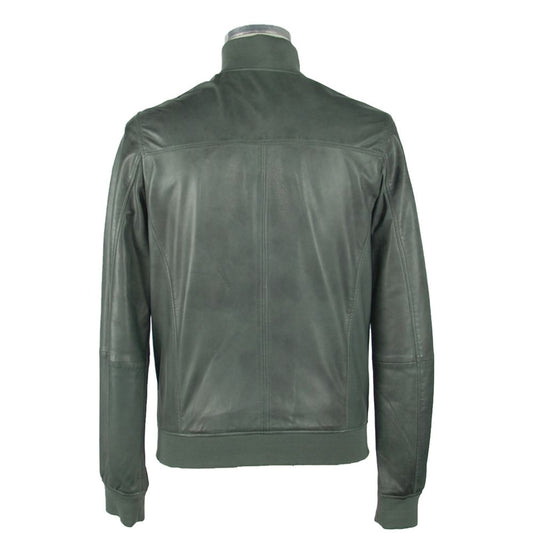 Elegant Green Leather Jacket