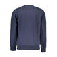 Sleek Blue Organic Cotton Crewneck Sweater