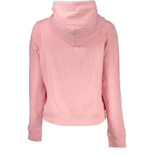 Elegant Fleece-Lined Hooded Sweatshirt in Pink