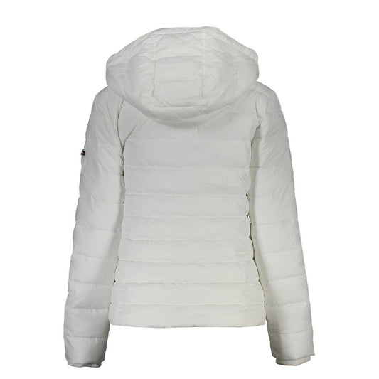 Chic White Long Sleeve Jacket with Removable Hood