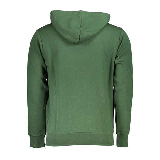 Elegant Green Hooded Sweatshirt with Embroidery