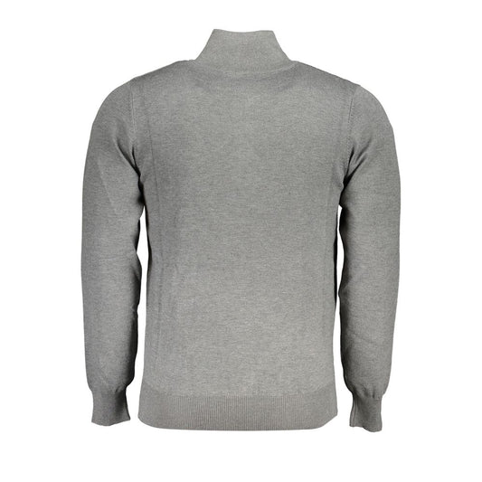 Elegant Half-Zip Embroidered Sweater