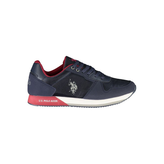Blue Polyester Men Sneaker