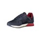 Blue Polyester Men Sneaker