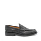 Black Calf Leather Mens Loafers Shoes