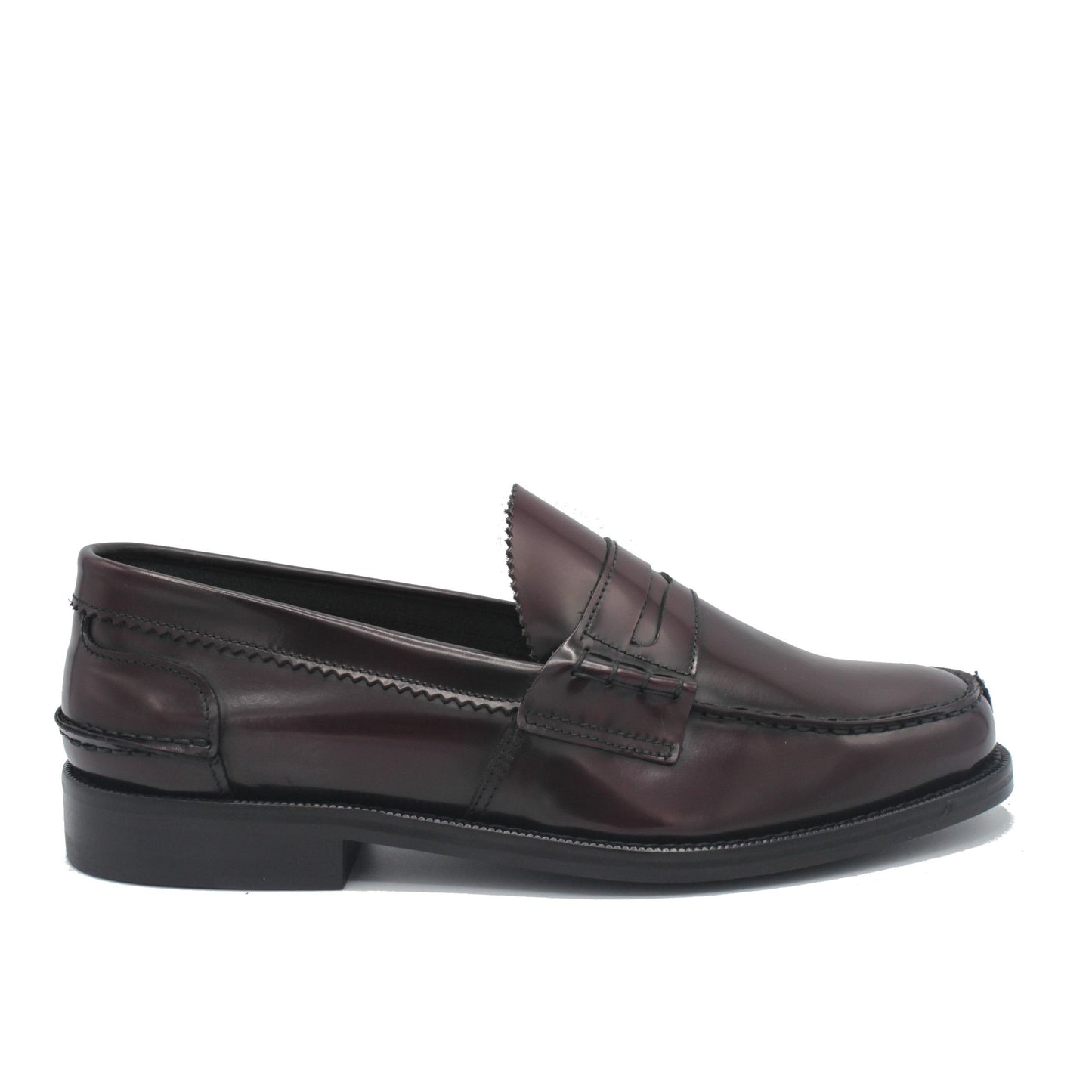 Bordeaux Spazzolato Leather Mens Loafers Shoes