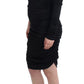 Elegant One-Sleeve Knee-Length Black Dress