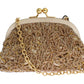 Glimmering Gold Sequined Evening Clutch