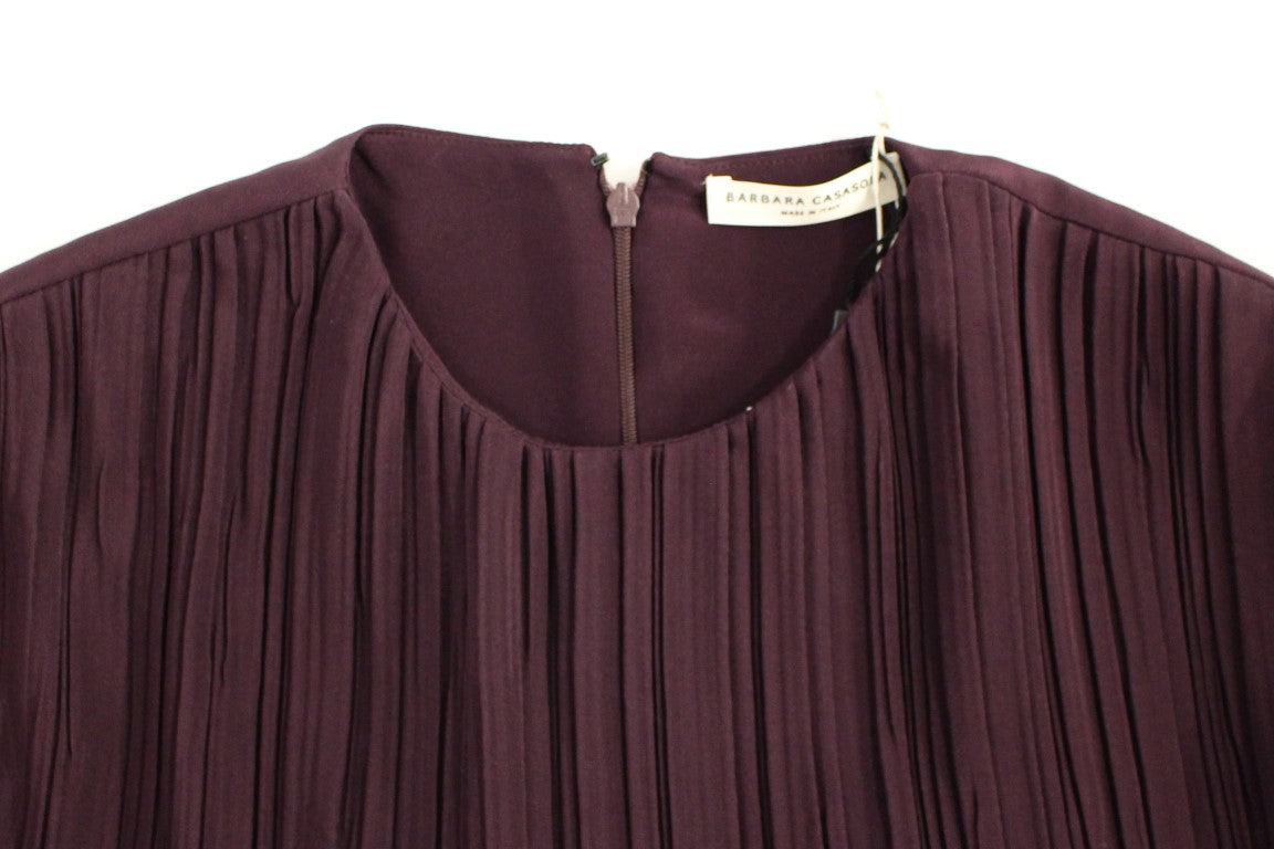 Elegant Lavender Silk Long Dress