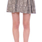 Chic Gray Pleated Mini Skirt