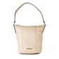 Elegant Pebbled Leather Bucket Messenger Bag